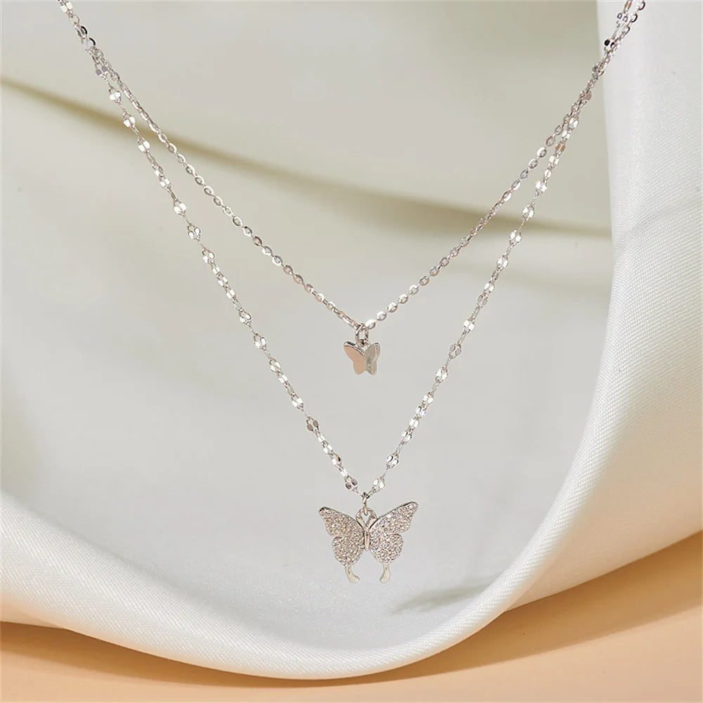 Butterfly pendant necklace
