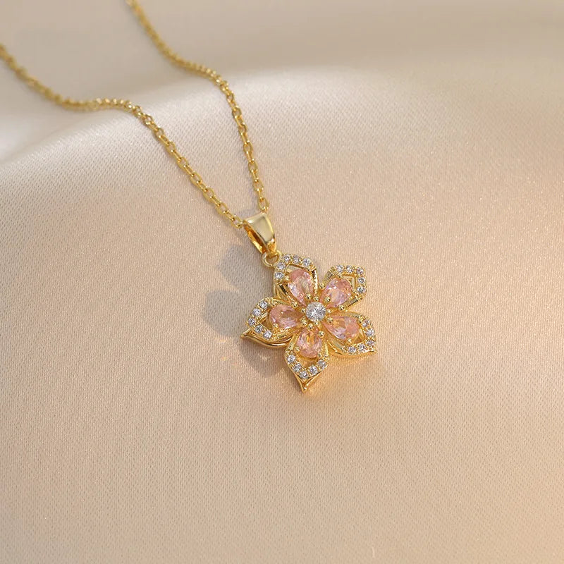 Gold flower necklace