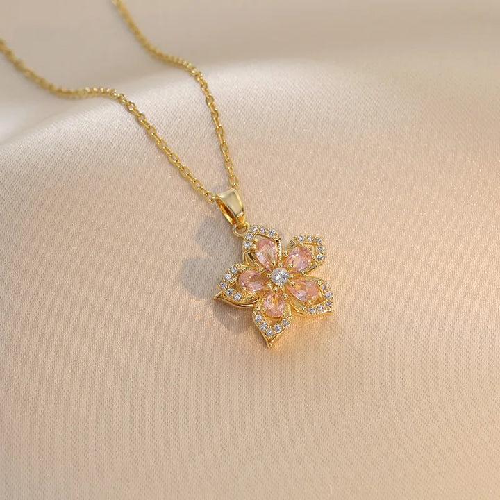 Gold flower necklace