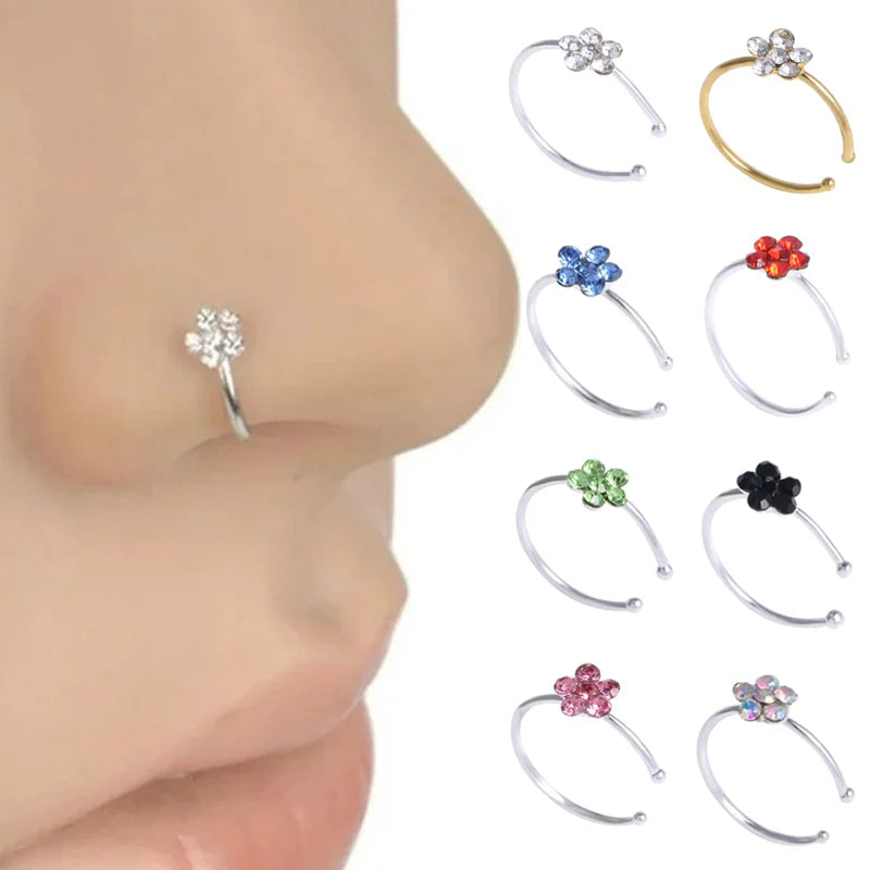 Flower nose ring