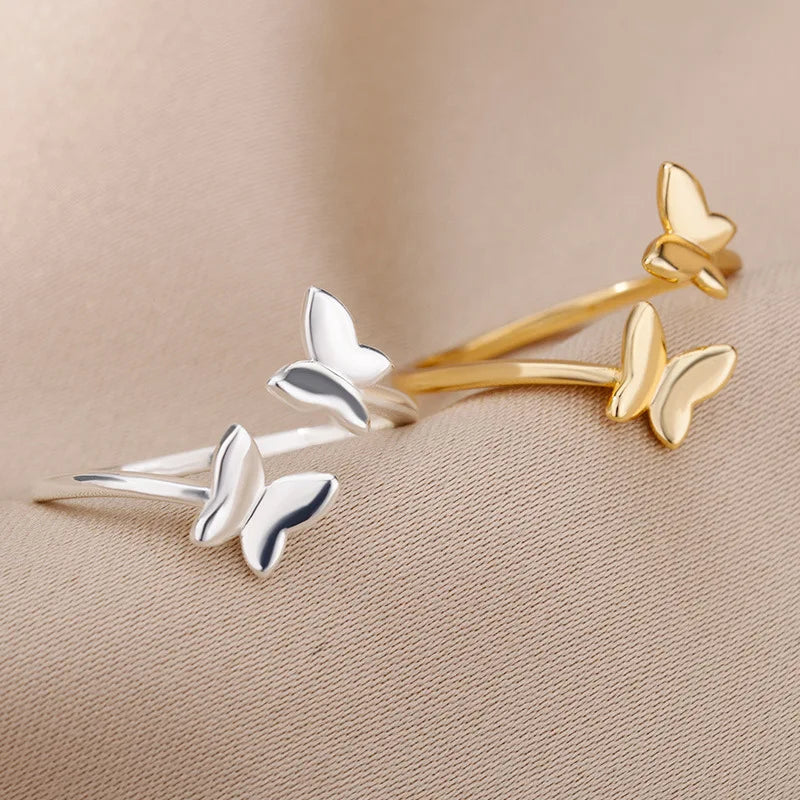 Butterfly gold ring