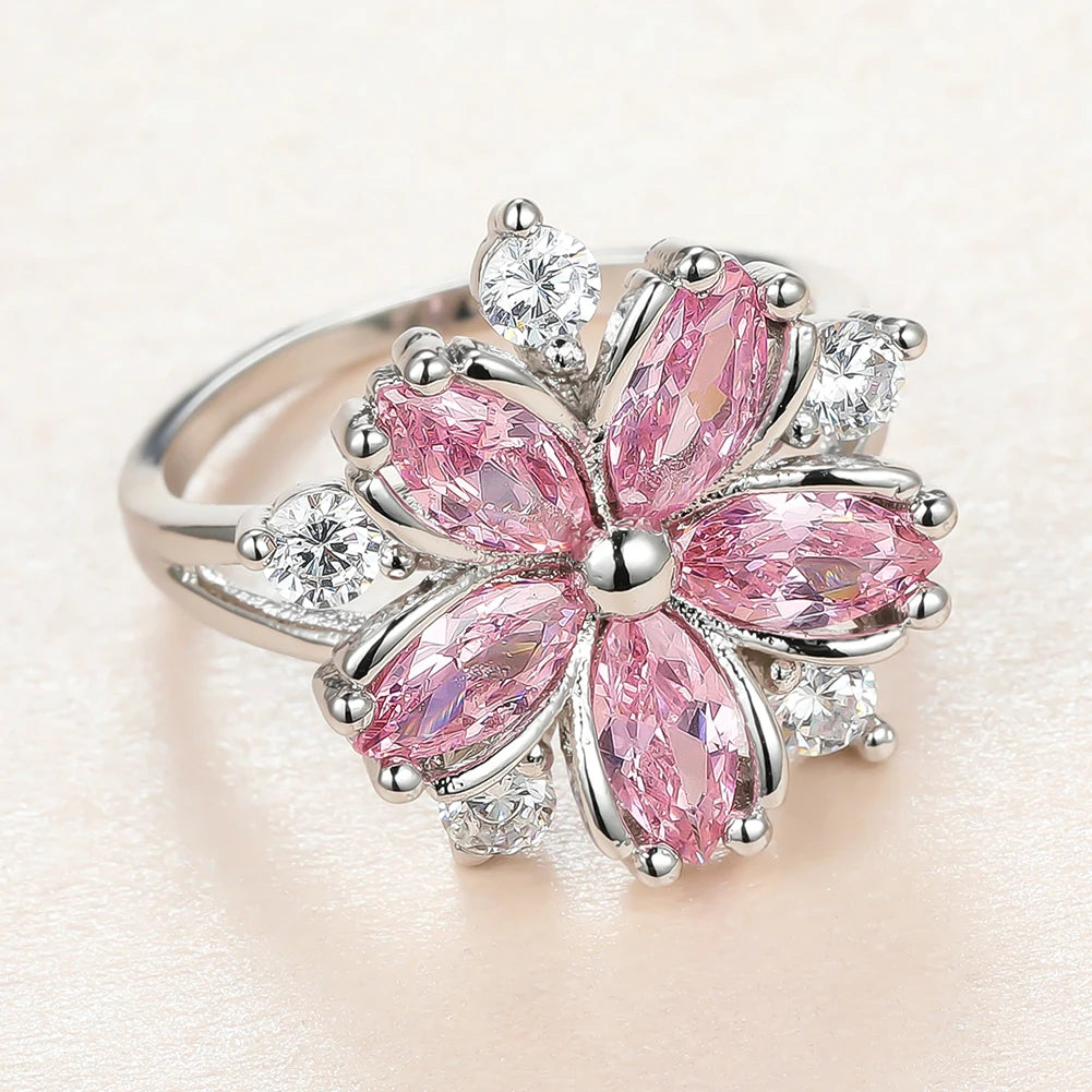 Flower wedding rings