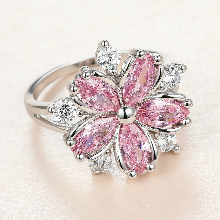 Flower wedding rings