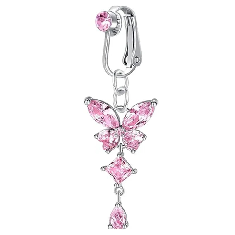 Belly button butterfly ring