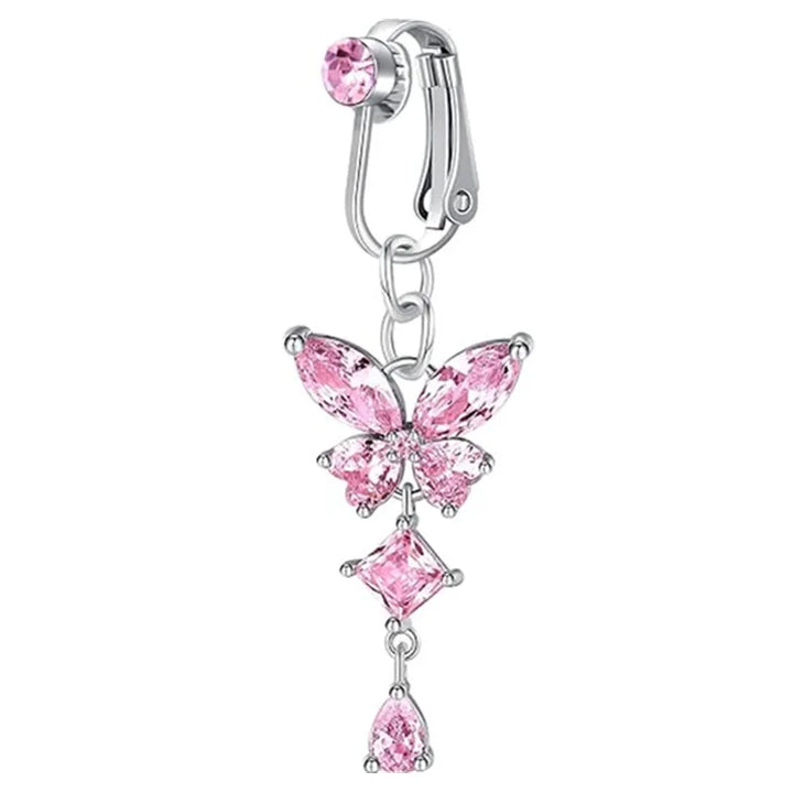 Belly button butterfly ring