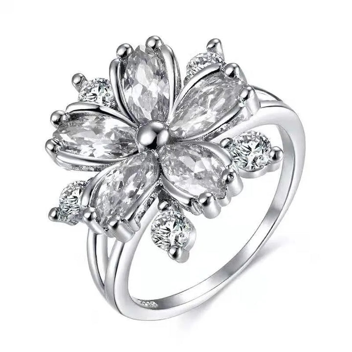 Flower wedding rings