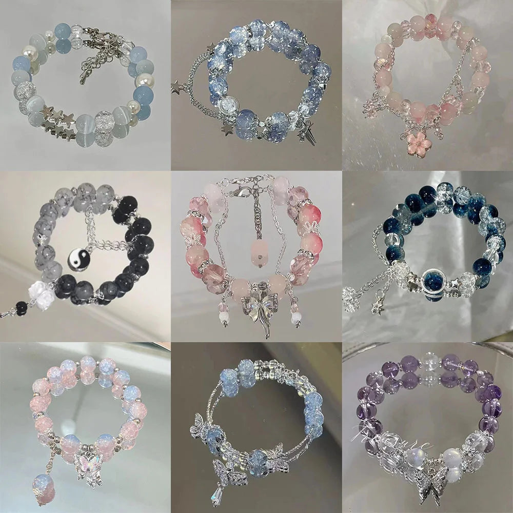 Flower beads bracelet