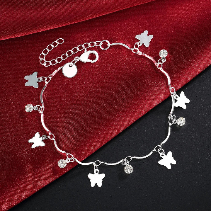 Silver butterfly bracelet