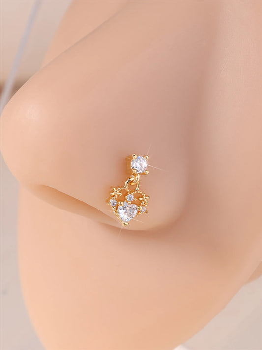 Heart nose ring