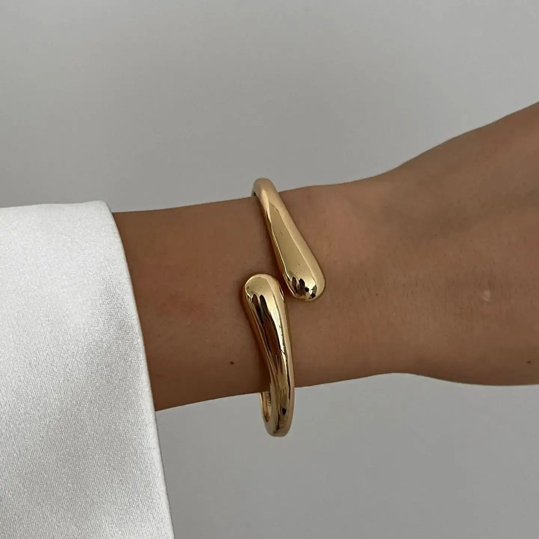 Gold cuff bracelet