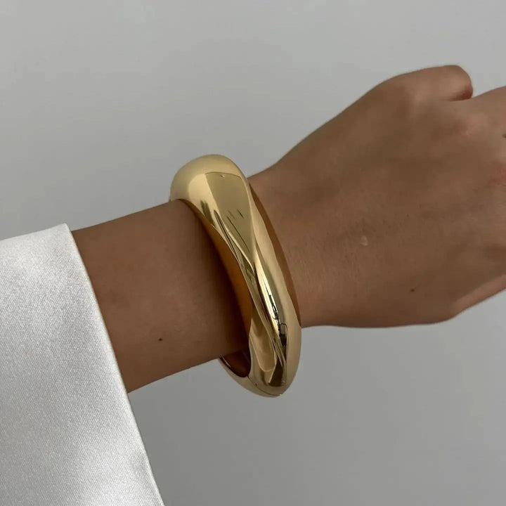 Gold cuff bracelet