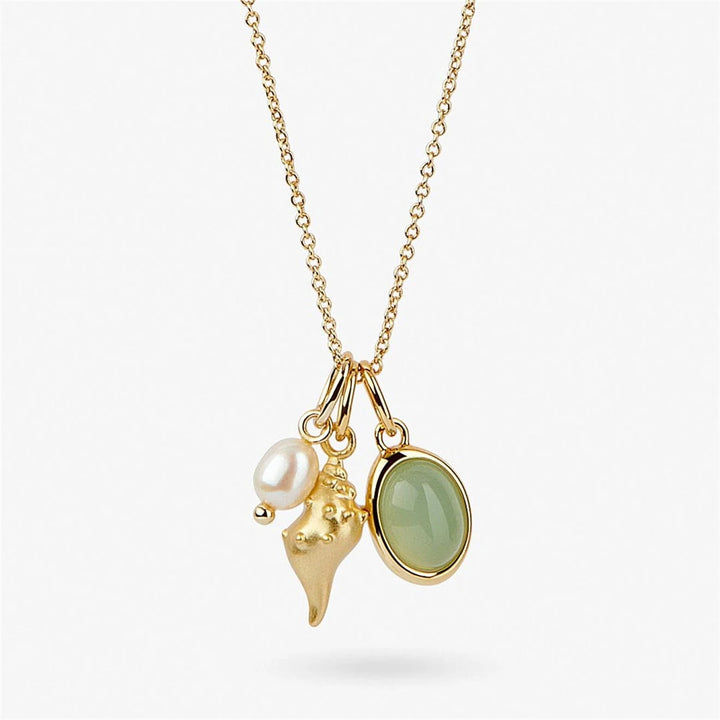 Gold seashell necklace