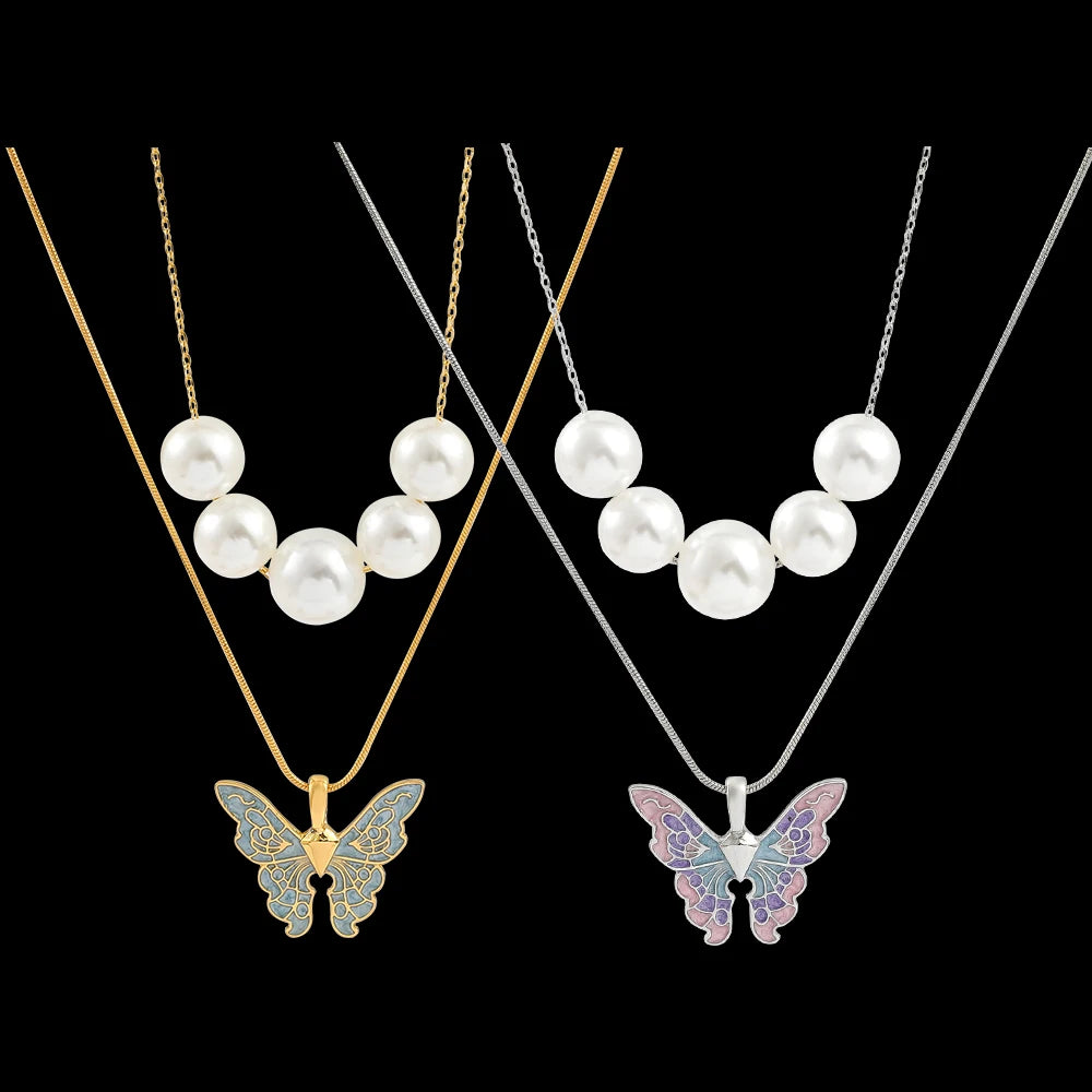 Barbie butterfly necklace