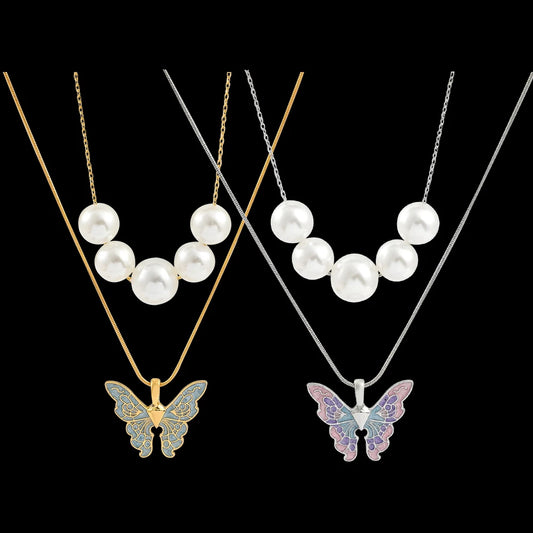 Barbie butterfly necklace
