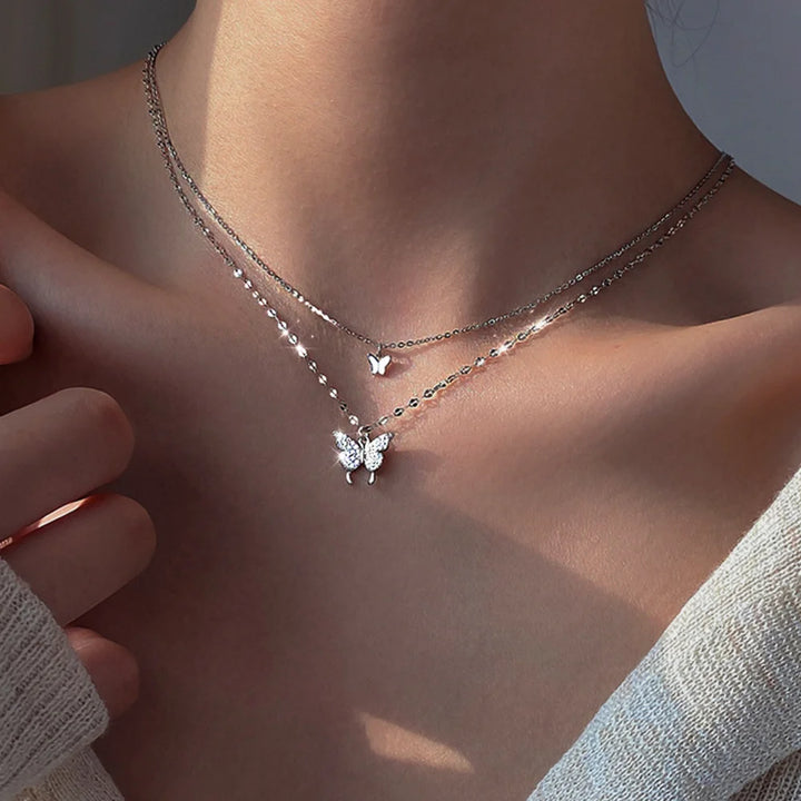 Butterfly pendant necklace