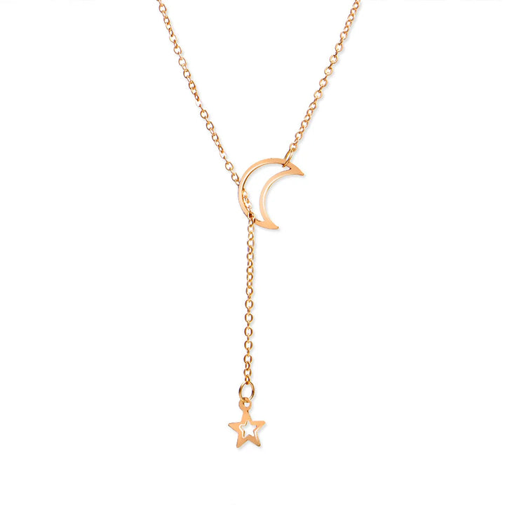 Moon and star necklace