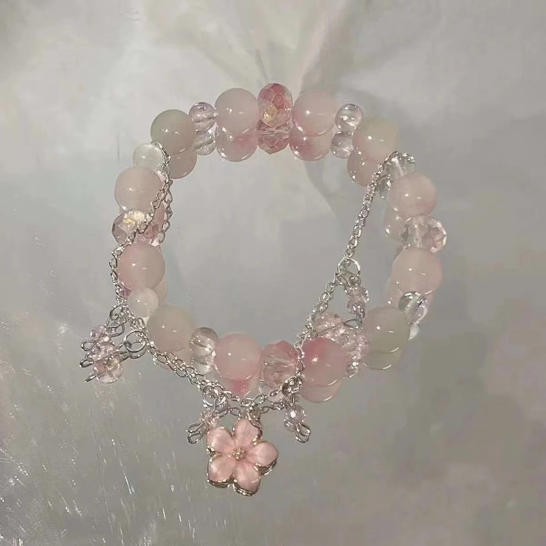Flower beads bracelet