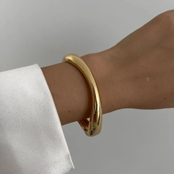 Gold cuff bracelet