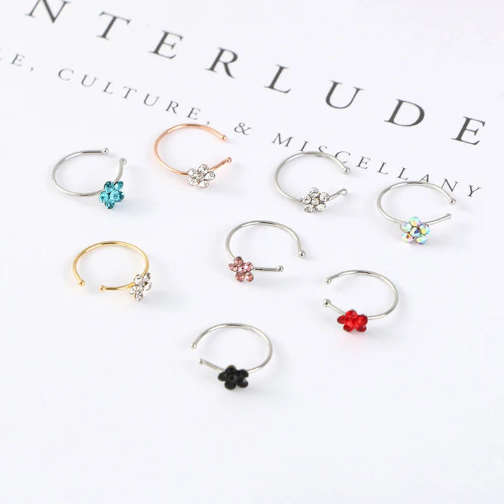 Flower nose ring