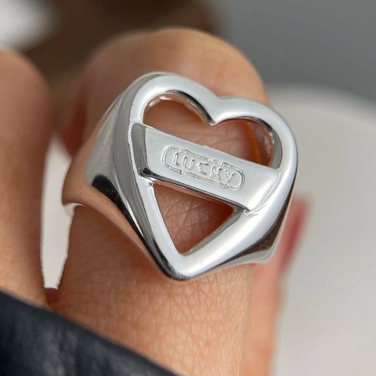 Sterling silver heart ring
