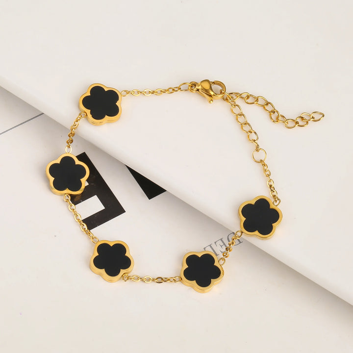Gold flower bracelet