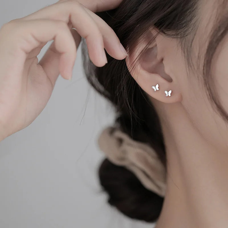 Butterfly stud earrings