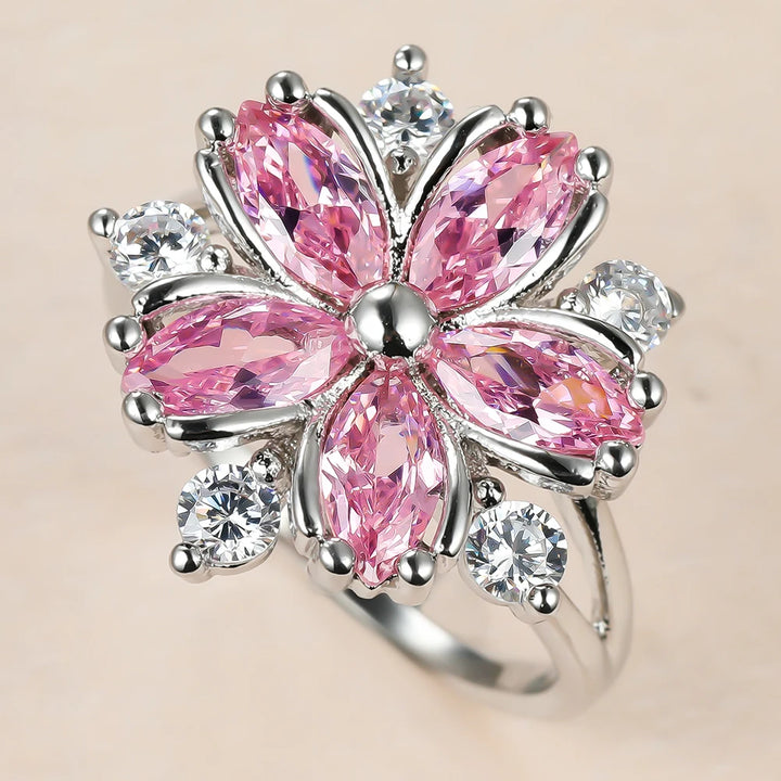 Flower wedding rings