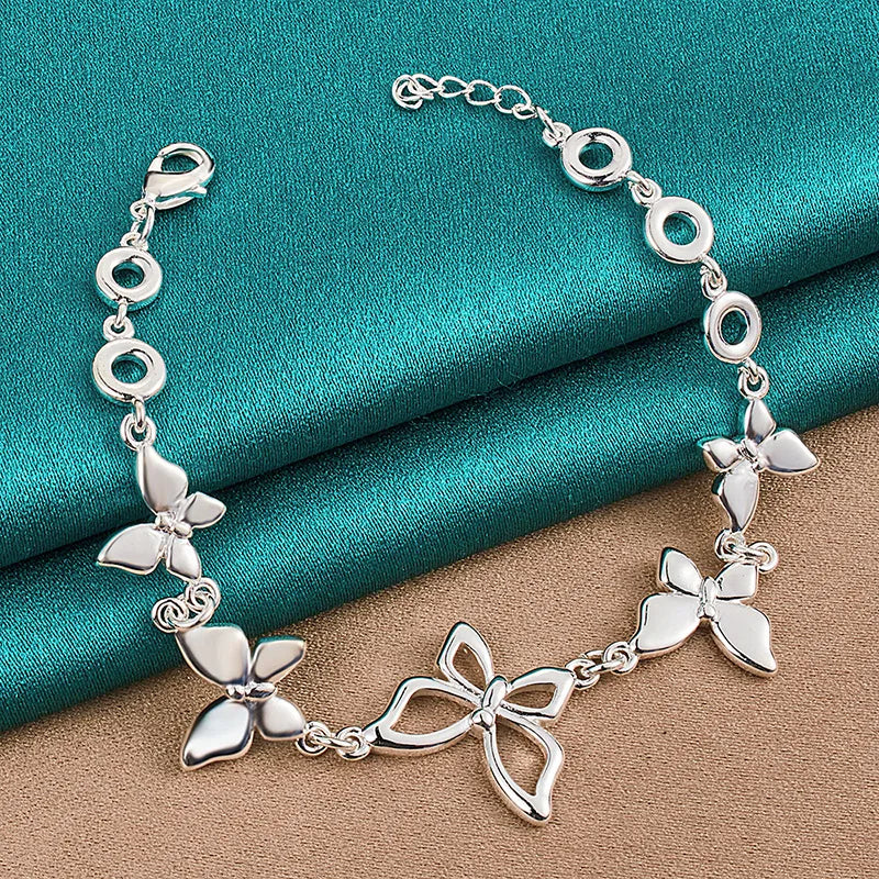 Silver butterfly bracelet