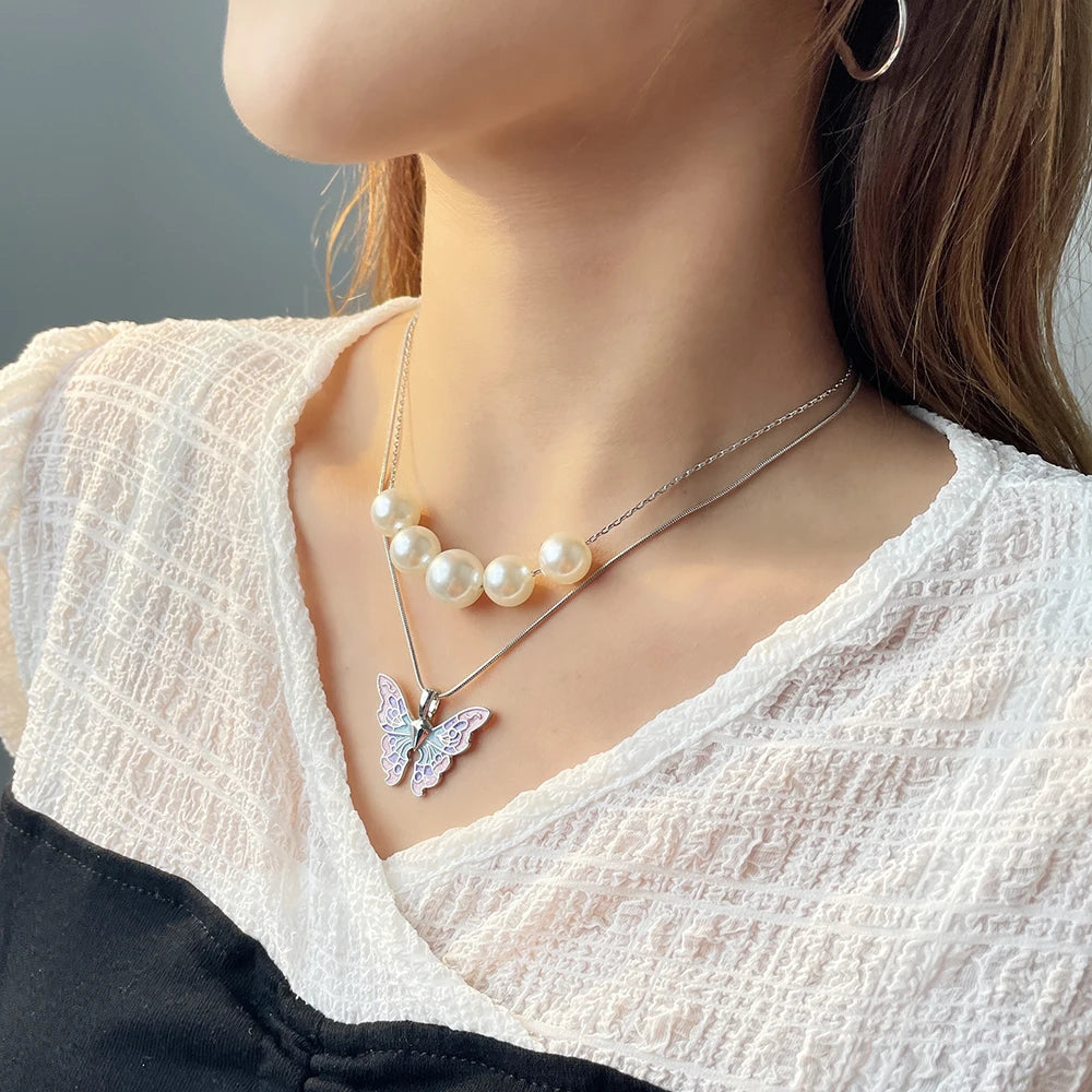 Barbie butterfly necklace