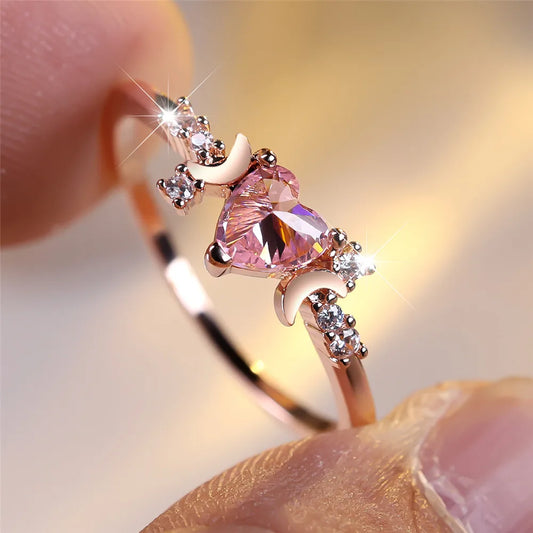 Heart rose ring