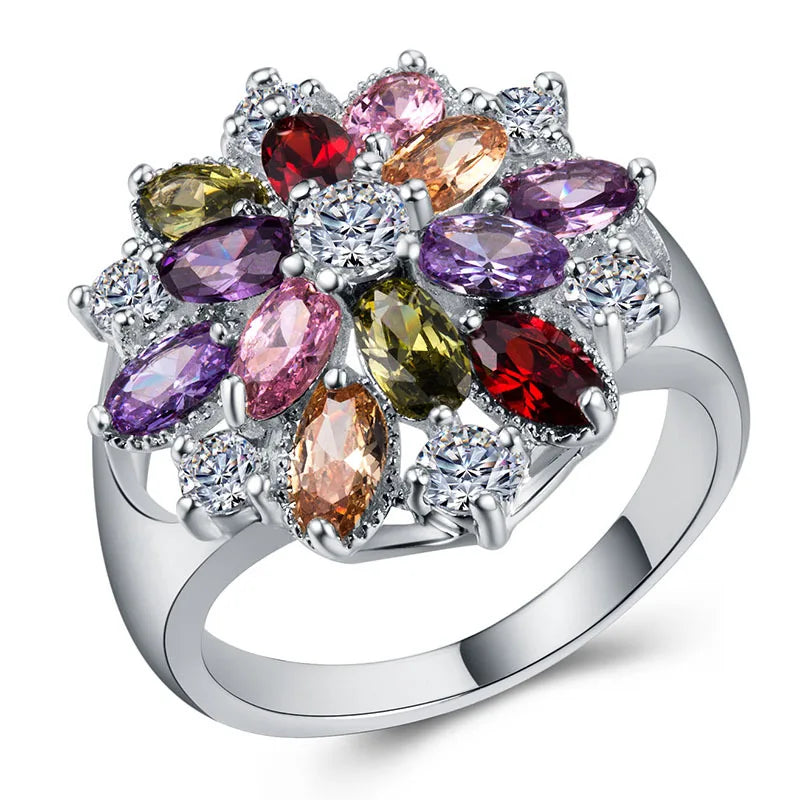 Flower wedding rings