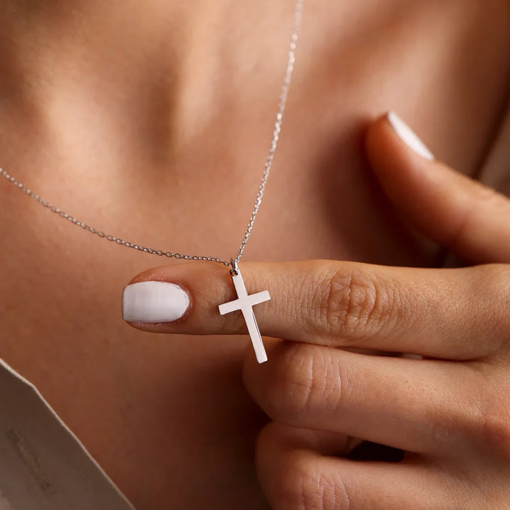 Huge gold cross necklace