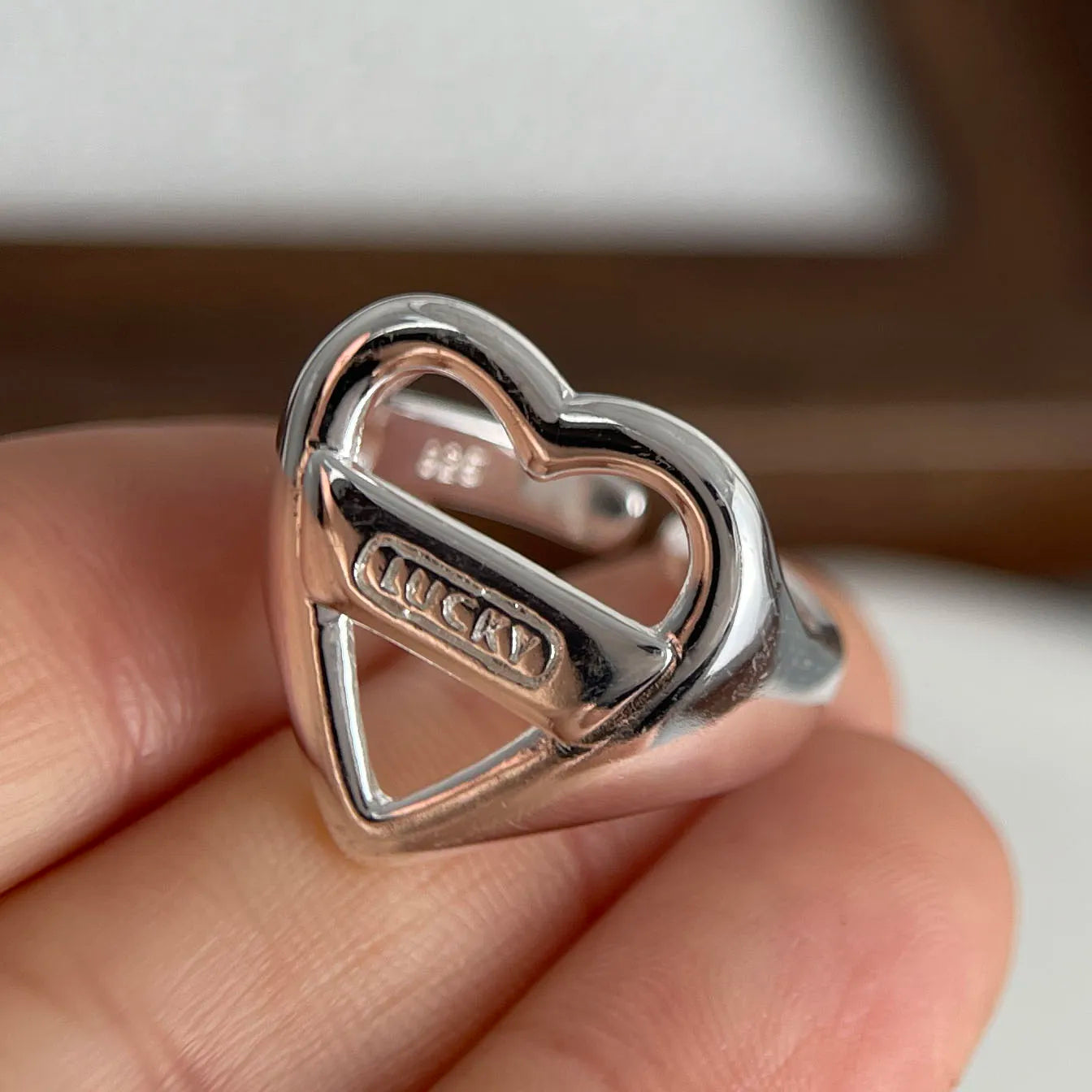 Sterling silver heart ring