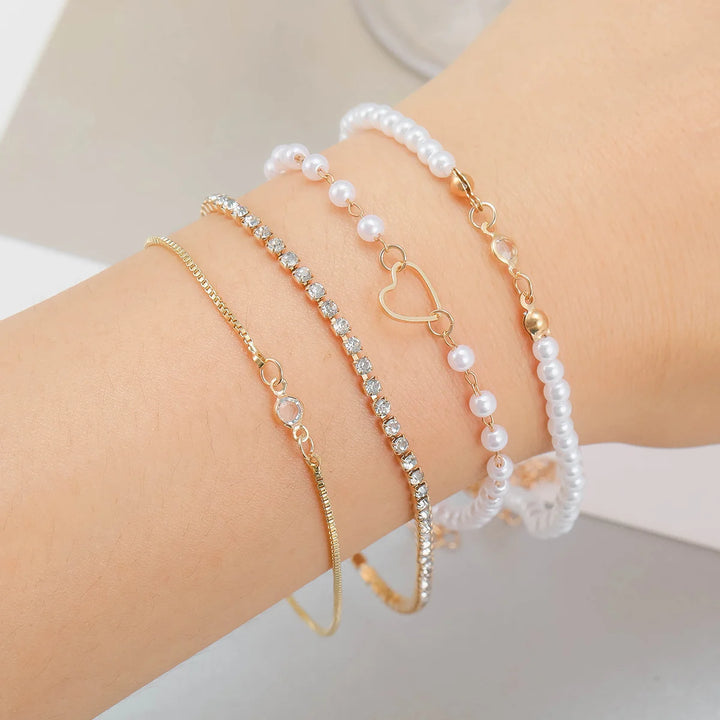 Beaded flower bracelet