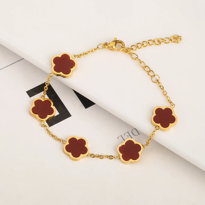 Gold flower bracelet