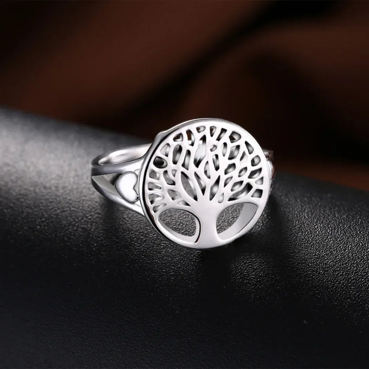 Tree of life ring silver