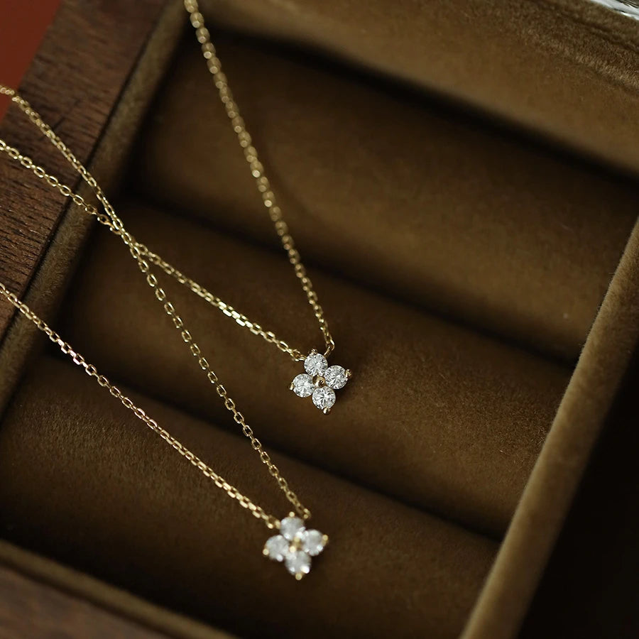 Diamond flower necklace