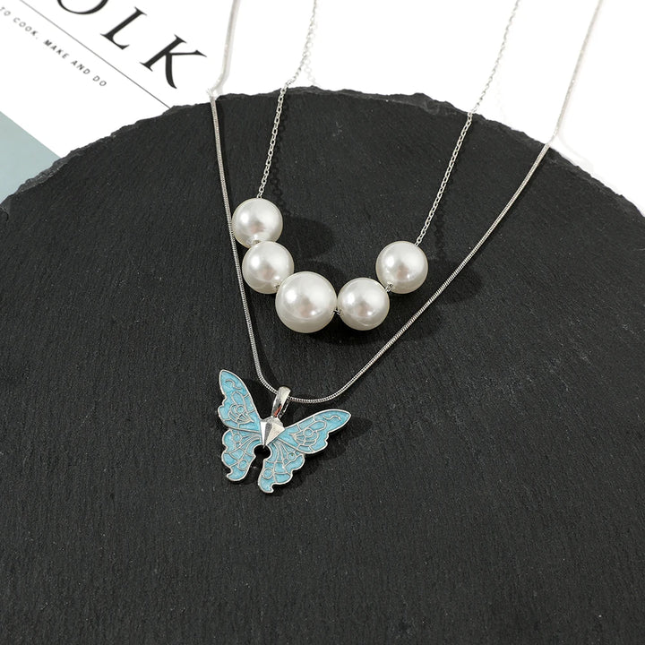 Barbie butterfly necklace