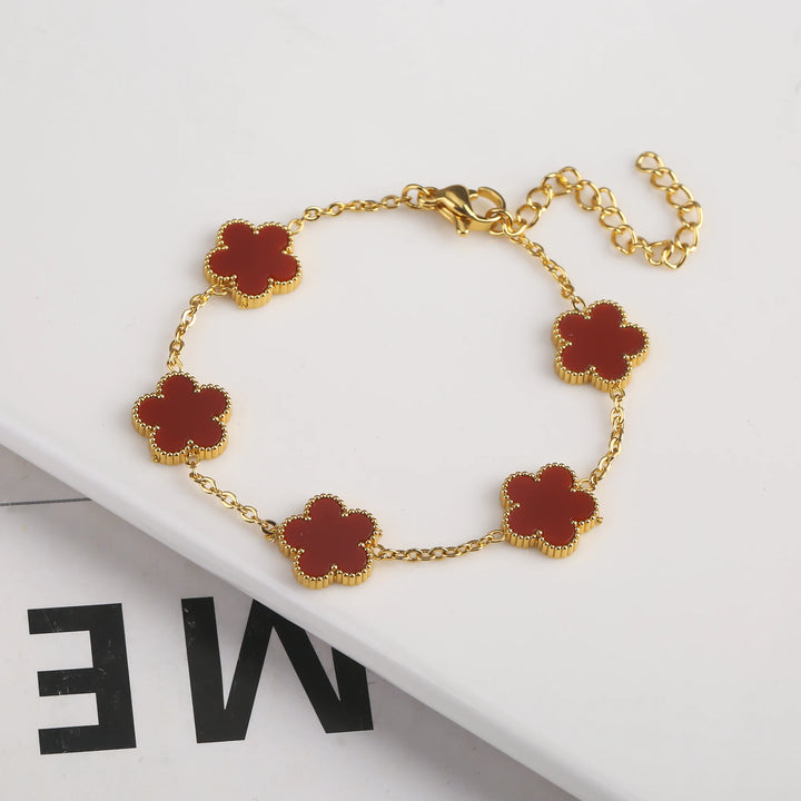 Gold flower bracelet