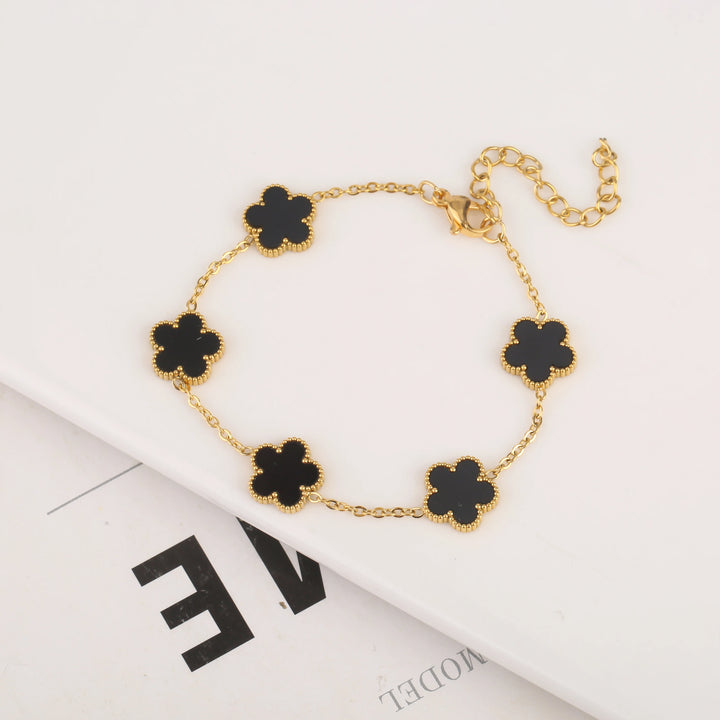 Gold flower bracelet