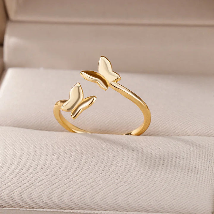 Butterfly gold ring