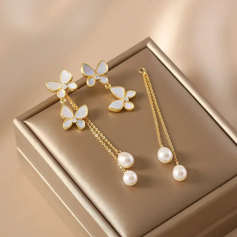 butterfly dangle earrings
