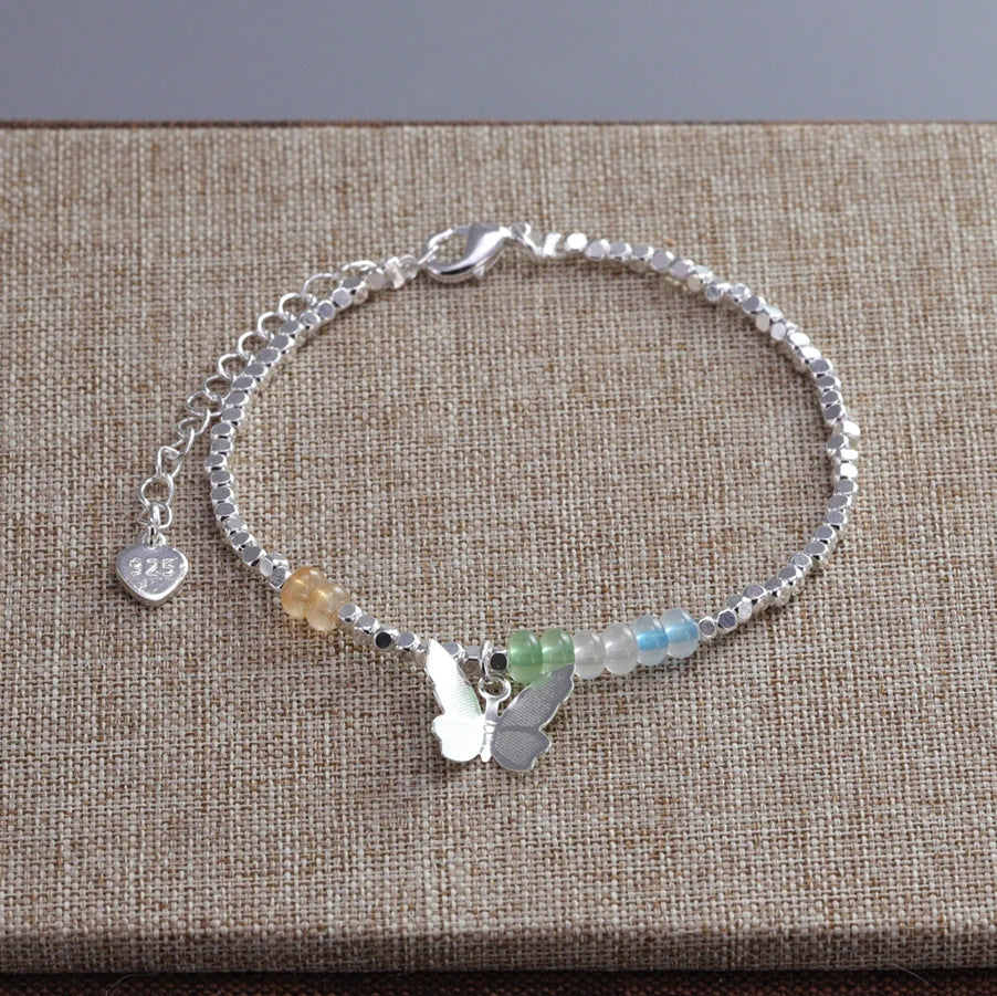 Silver butterfly bracelet