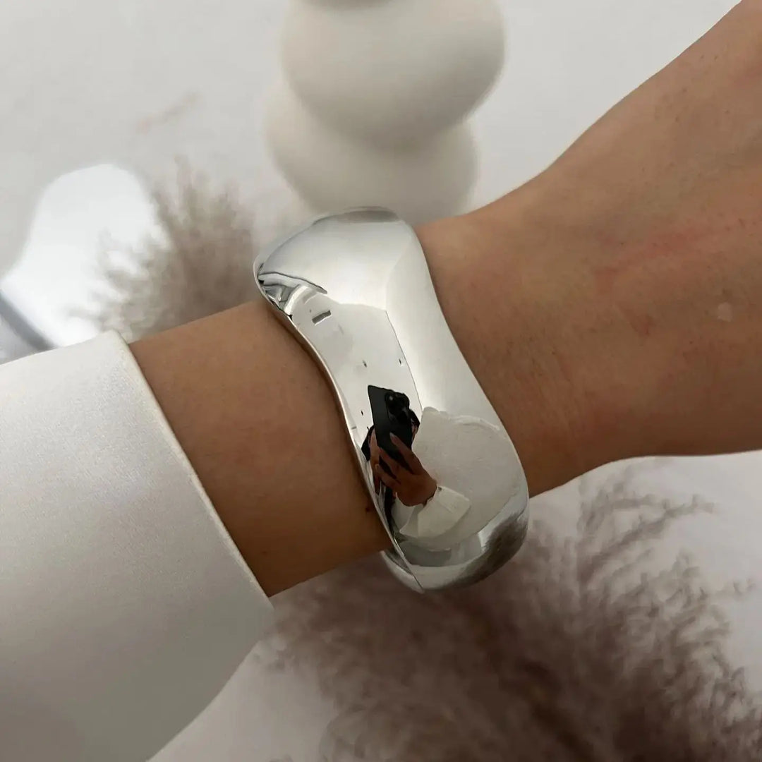Silver cuff bracelet