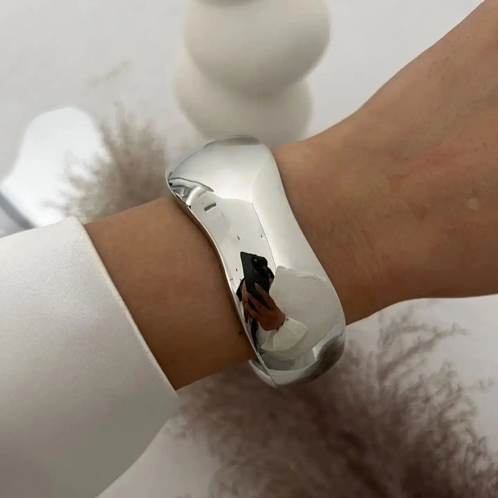Silver cuff bracelet