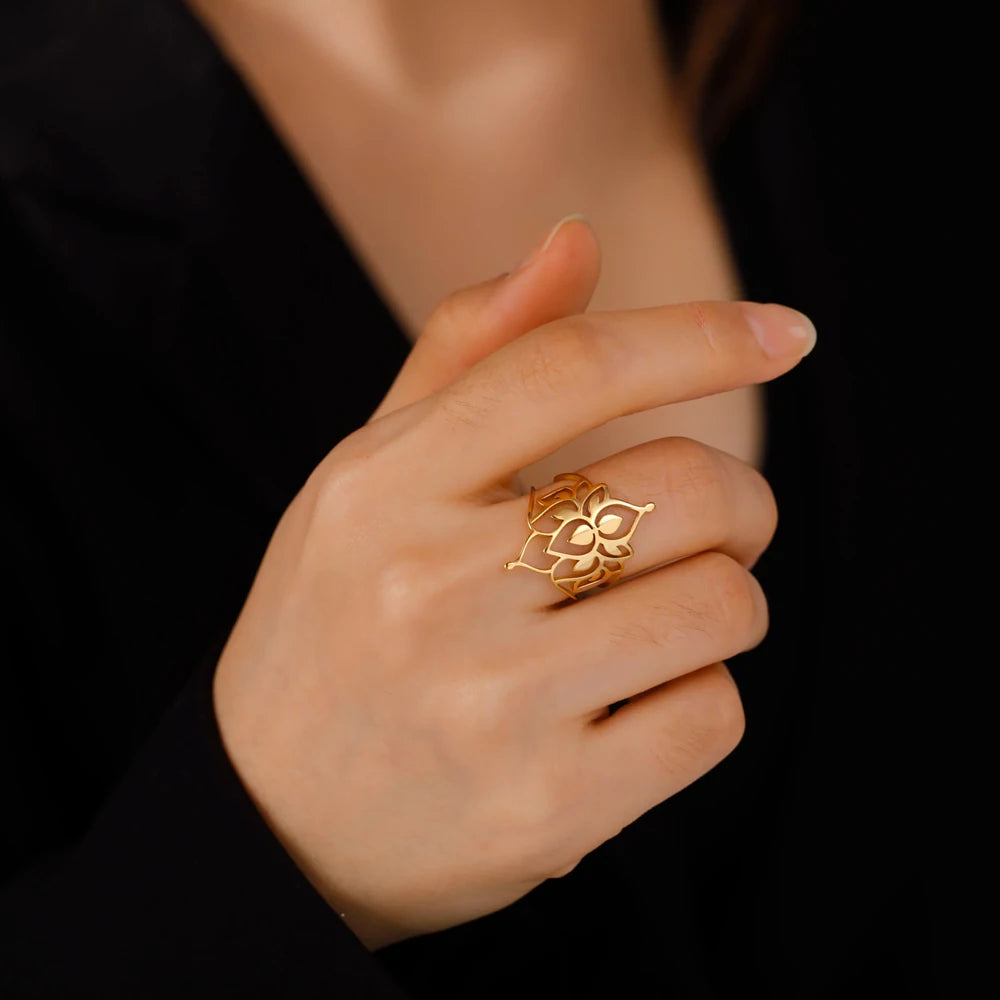 Lotus flower ring
