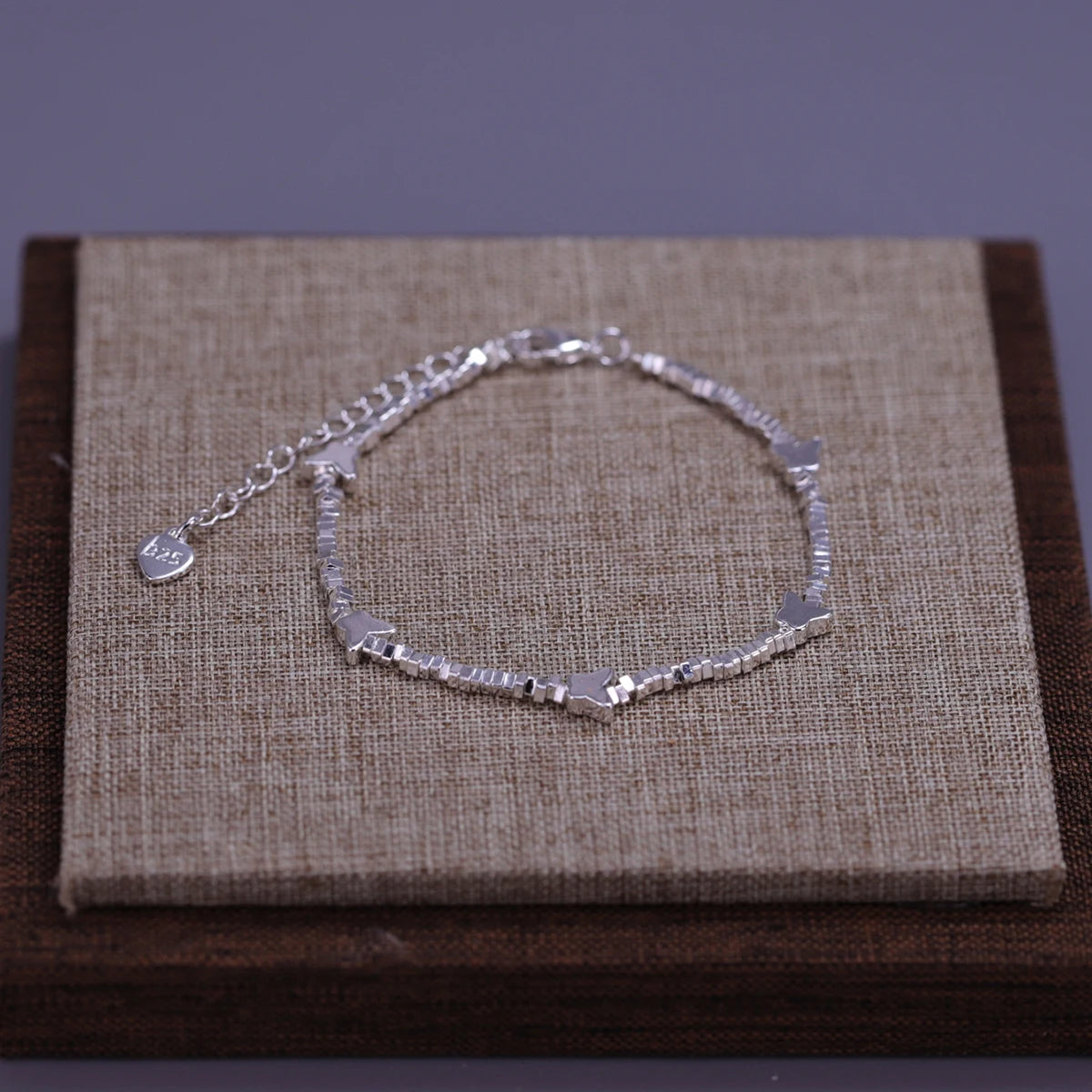 Silver butterfly bracelet