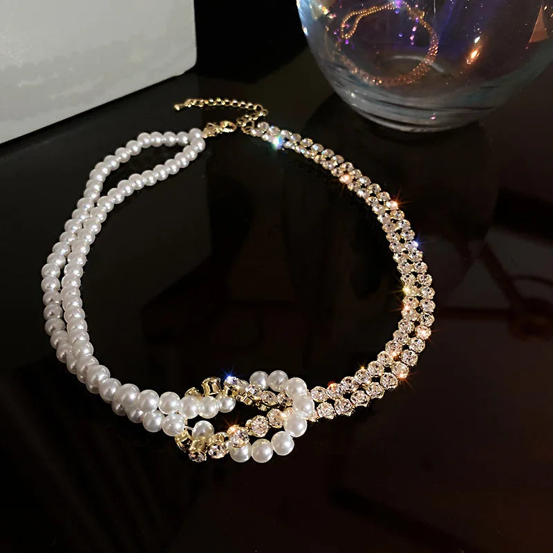 Butterfly pearl necklace