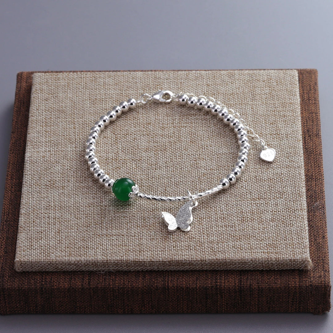 Silver butterfly bracelet