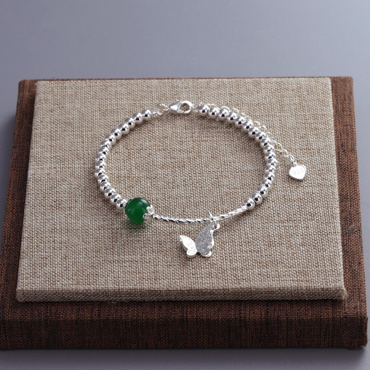 Silver butterfly bracelet